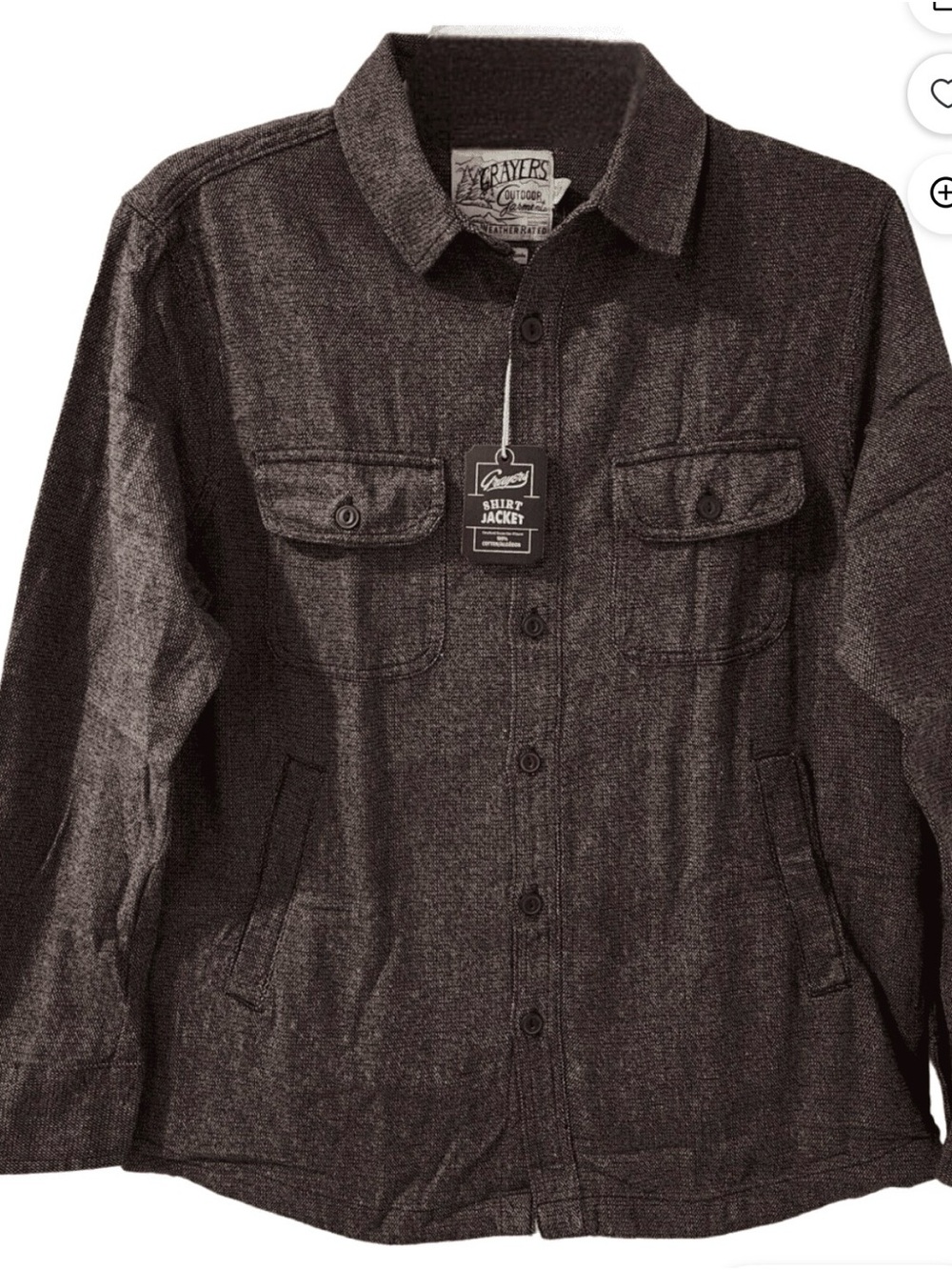 Grayers men’s lighweights shirt jacket gray
